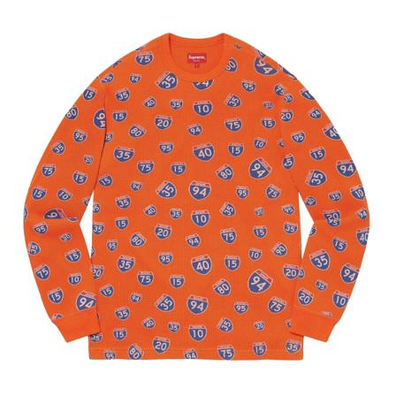 Supreme - Tröjor - Orange - Herr - Storlek: L, Herr, Storlek: L