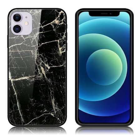 Fantasy iPhone 12 Mini cover - Sort Marmor Korn