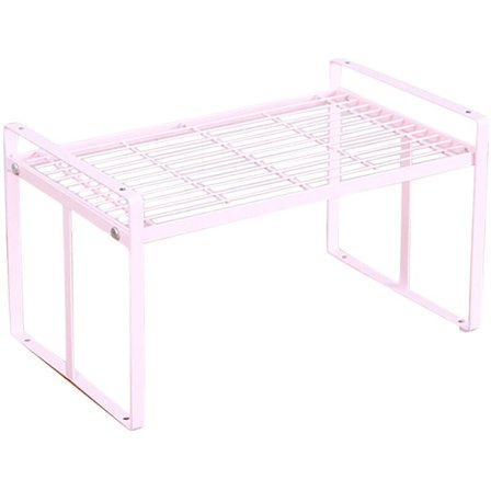 Hylleorganisator Stapelbar Benkeplate Hylle Plassbesparende Organisering for Oppbevaringsskap og Kjøkkenoppbevaring ()