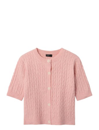 LMTD Nlfkave Ss Short S Knit Cardigan - Pink - 170-176