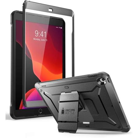 CASE Unicorn Beetle Pro Series Fodral för iPad 10.2 (2021/2020/2019), med inbyggt skärmskydd Skyddande fodral för i Svart Fodral