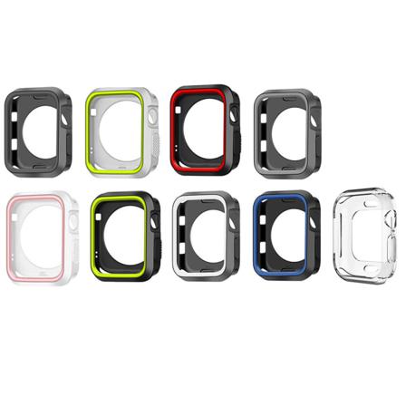 Skyddande Tpu Skal - Iwatch Serie 1/2/3 Svart/röd 42mm