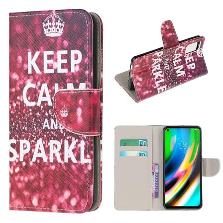 Wonderland Motorola Moto G9 Plus fodral -Röd