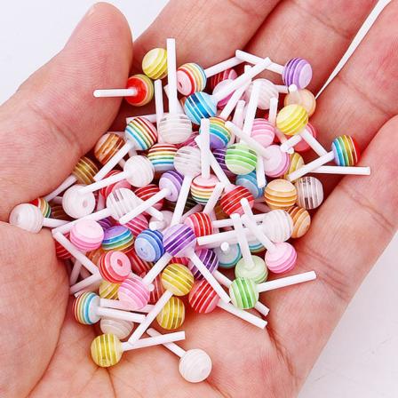 50 stk Mix Colors e Lollipop Candy Mini Nail Art Decorations 3D - Perfet