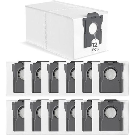 VUSZR 12 st Dammsugarpåsar för Dreame L10s Ultra Gen 2 / L10s Pro Ultra Heat / X30 L40 Ultra / X BORSTE OCH TILLBEHÖR TILL DAMMSUGARE