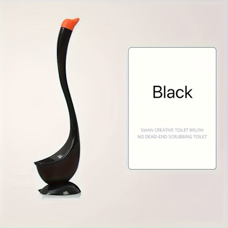 [Joutsenen muotoinen WC-harja] 1 hieno ja muodikas joutsenen muotoinen WC-harja jalustalla, luova WC-harja - kestävää muovia