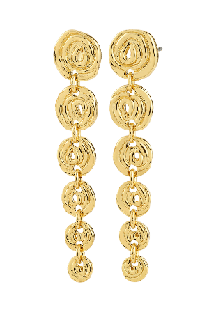 Pilgrim AIR earrings gold-plated Smycken & klockor Dam Guld ONESIZE
