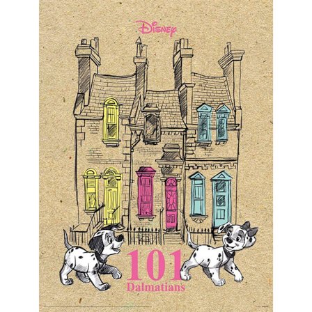 101 Dalmatiner Feeling All Bright Poster 30cm x 40cm Brun/Rosa