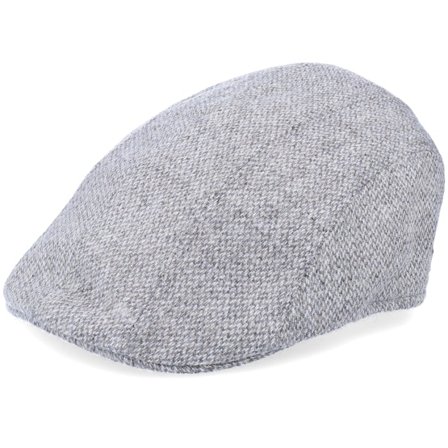 MJM Hats - Maddy Eco Virgin Wool 3 Grey Flat Cap Flatcap Grey Cap - @ Hatstore