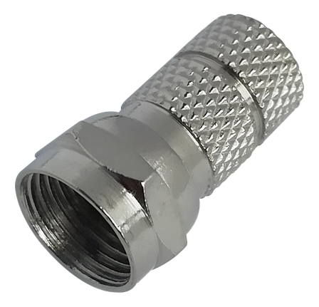 Deltaco F-connector twist-on, 7mm, 2-pcs