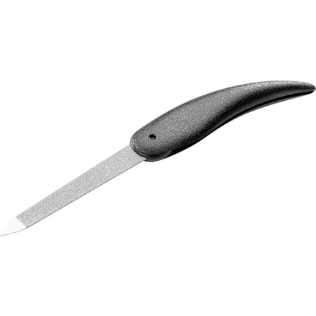 Svart - Pocket Nagelfil - Safir Nagelfil - 7,5 cm/13,5 cm - 3