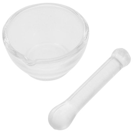 1 sæt morter og glasstøder, glasskål, kværn og mixer til videnskabeligt laboratorium