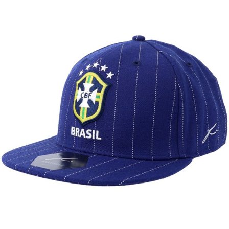 Fan Ink - Football Blå snapback Keps - Brazil Football Beyond Borders Dark Royal/White Pin Snapback @ Hatstore