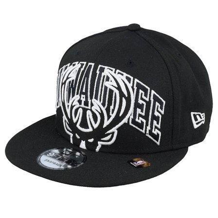 New Era - Negro snapback Gorra - Milwaukee Bucks 9FIFTY NBA Tip Off 23 Black Snapback @ Hatstore