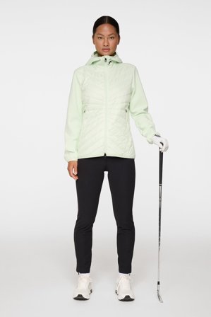 J.Lindeberg - Madde Quilt Hybrid Hood - Golf - Green - Women - XS