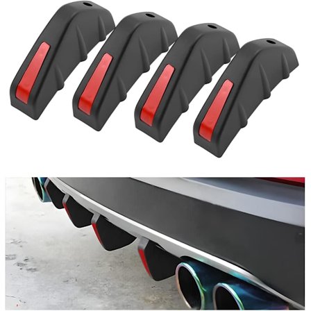 4 stk. Bagagerums Spoiler Diffuser, Bagagerums Spoiler til Bil, Bumper Shar