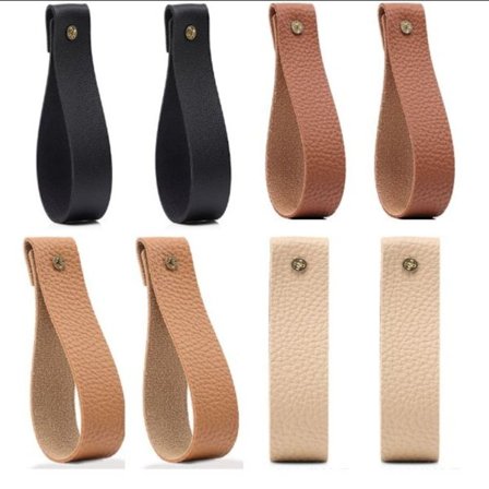 8st Läderkrok Lanyard Hängrem Lädergardinstång