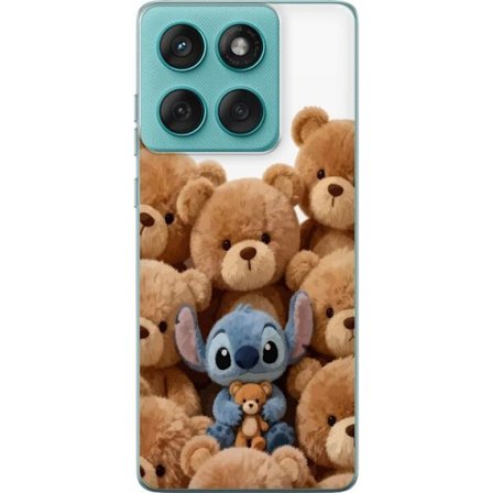 Kompatibel Mobilcover til Motorola Motorola Edge 60 Fusion Sød og sikker illustration med Stitch omgivet af bamser, der skaber en varm og legende fø