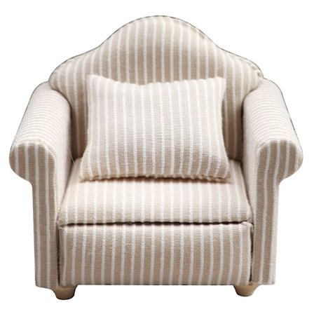 Lantlig stil fåtölj mini soffa dockhus miniatyr soffa och set trä simulering möbler flickors favoritgåva