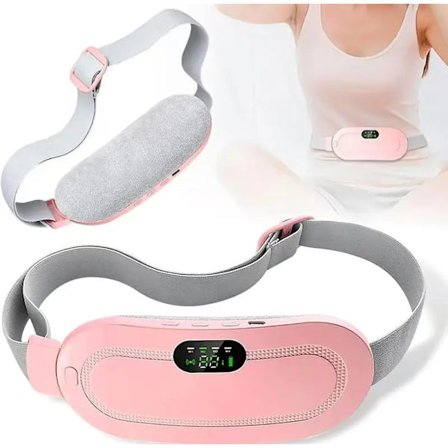 Bærbar Varmepute for Menstruasjonssmerter, Trådløst Belte med Varmemassasje, Gave til Kvinne Jente