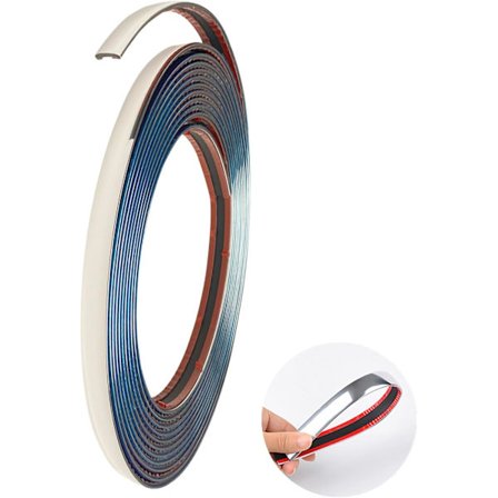 Bil Kromlister 8mm*5m Krom Klistremerke List for Bil Karosseri Vindu Eksteriør Dekor (5M, 8mm)