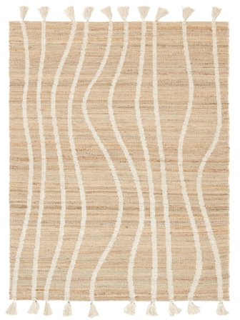 Waves Beżowy/Biały Dywan