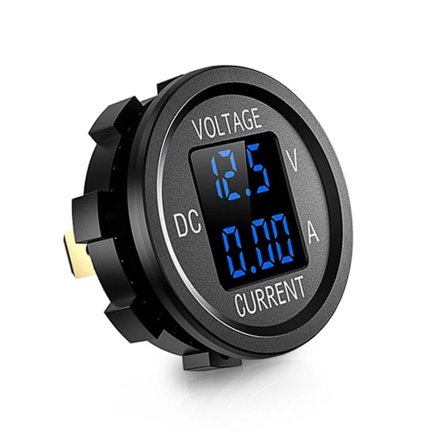 Digitalt voltmeter Amperemeter Universal Højpræcision Dual Led Display 12-24v Bilspændingsstrøm Monitorpanel til bil