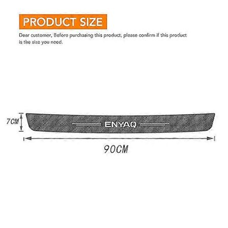 Bildele Carbonfiber Bilsticker til For- og Bagdør, Dørtrin Dekaler, Beskyttelseslister til Skoda ENYAQ Logo Dekoration