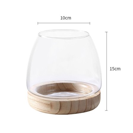 Glas Fiskskål Vaser Hydroponiska växtvaser 15X10CM 15X10CM