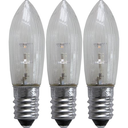 Star Trading - Reservlampe julebelysning 300-15 E10 3-pack Transparent