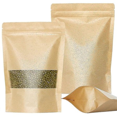 50 kpl Kraft Vetoketjullisia Pysty Pusseja Lovella ja Mattapintaisella Ikkunalla, 9*14CM