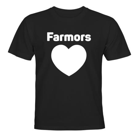Bedstemors hjerte - T-SHIRT - BØRN sort Svart - 106 / 116
