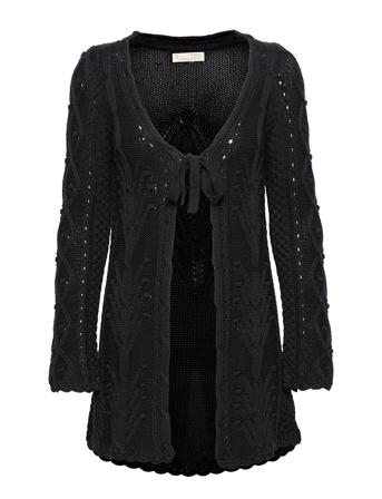 Mary Long Cardigan Strikkegenser Cardigan Svart ODD MOLLY