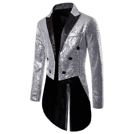 Herre Pailletter Smokingjakke, Scene Performance Blazer