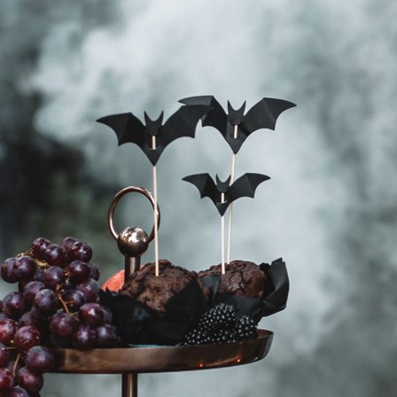 Cupcake Toppers Fladdermus 6-pack