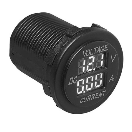 Infälld digital volt-amperemeter 6-30V / 0-10A