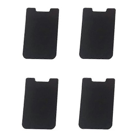 4 stk. telefonkortholder telefonlommebok klistremerkekortholder elastisk lycra lommeboklomme kredittkort ID-etui pose (svart)