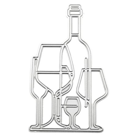 Vinglas Flaske Skære Dies Stencil Scrapbooking DIY Album Stempel Papirkort til Håndlavede Lykønskningskort Prægning Dekor Håndværksprojekter