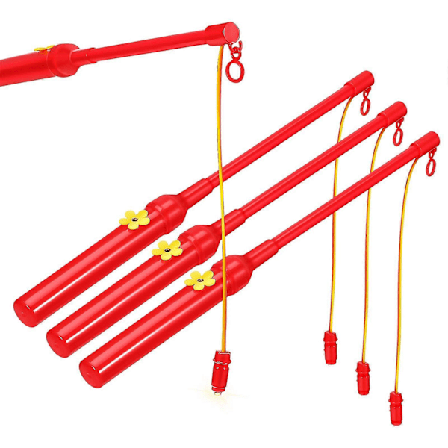 4 stk. LED Lanterne Stav Legetøj til Børn Håndholdt Lanterne Stang med Lys til Festival Fejringer Plastik Lanterne Håndtag til DIY Håndværk og 