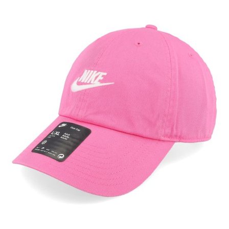 Nike - Rosa unconstructed Keps - Nk Club Cap Cb Futura Washed L Pinksicle/White Dad Cao @ Hatstore