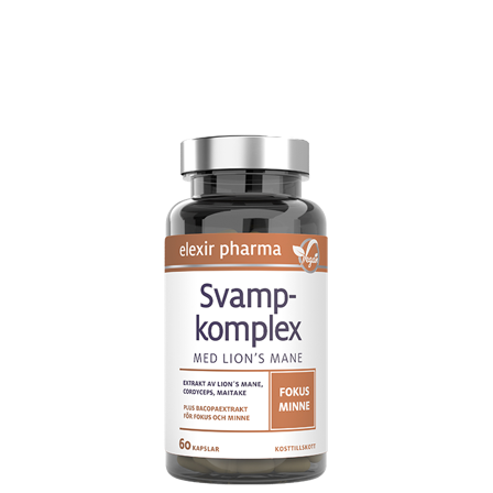 Elexir Pharma Svampkomplex Lions Mane 60 kapslar