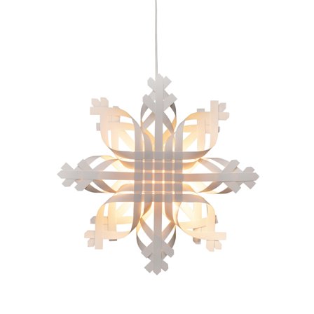 Konstsmide 5927-200 Julestjerne papir, 50 cm, flettet, Hvit, Belysning