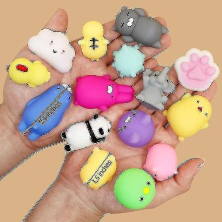 Squishy legetøjsstressbold til børn 10-50 tilfældige stykker Kawaii stressaflastningslegetøj til fødselsdag - perfekt 30 PCS