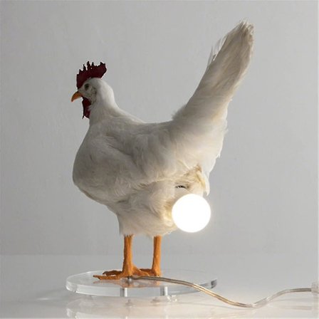Ny, passande Chicken Led Lamp Egg Night Lamp Taxidermy Egg Skrivbordslampa