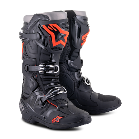 Stivali Cross Alpinestars Tech 10 Nero-Rosso Flou 49,5