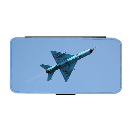 MIG-21 Supersonisk Jetjaktplan iPhone 12/iPhone 12 Pro Flip Mobilfodral