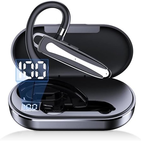 Bluetooth-headset med mikrofon Bluetooth-hörsnäcka V5.3 USB-C-laddning Vattentätt Bluetooth-telefonheadset för lastbilsförare