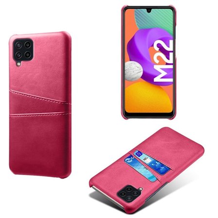 Samsung Galaxy M22 / Samsung Galaxy M32 / Samsung Galaxy F22 skal med korthållare - Rosa