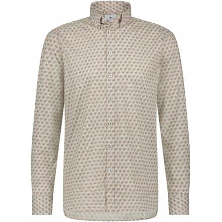 State of Art, Formal Shirts Beige, Heren, Maat:L,Katoen,print