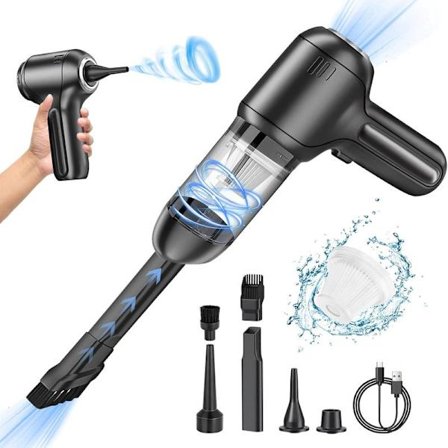 Håndholdt støvsuger, 12000PA ledningsfri håndstøvsuger, med dyse og opbevaring 2 i 1 ledningsfri bilstøvsuger 2 niveauer